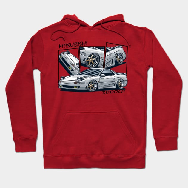 Mitsubishi 3000GT, JDM Car Hoodie by T-JD